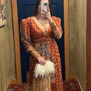 PATBO Margot printed chiffon maxi dress